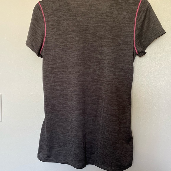 SPORTS ESSENTIALS ACTIVEWEAR JERSEY SLIM MED DRK GRAY PINK SEAMS UNISEX SS - Picture 4 of 7